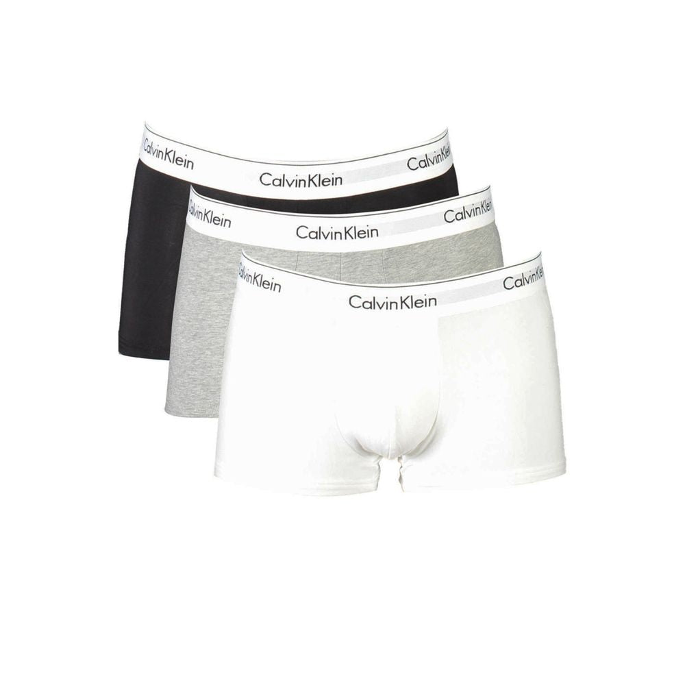 Calvin Klein Brown Cotton Men Boxer Tri-Pack