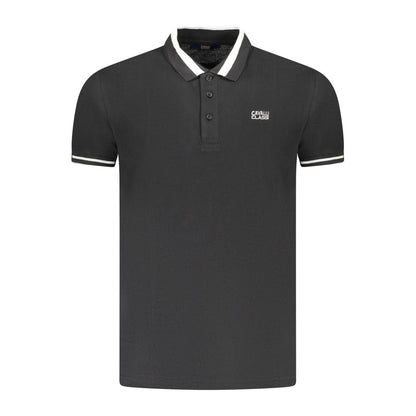 Cavalli Class Black Cotton Men Polo