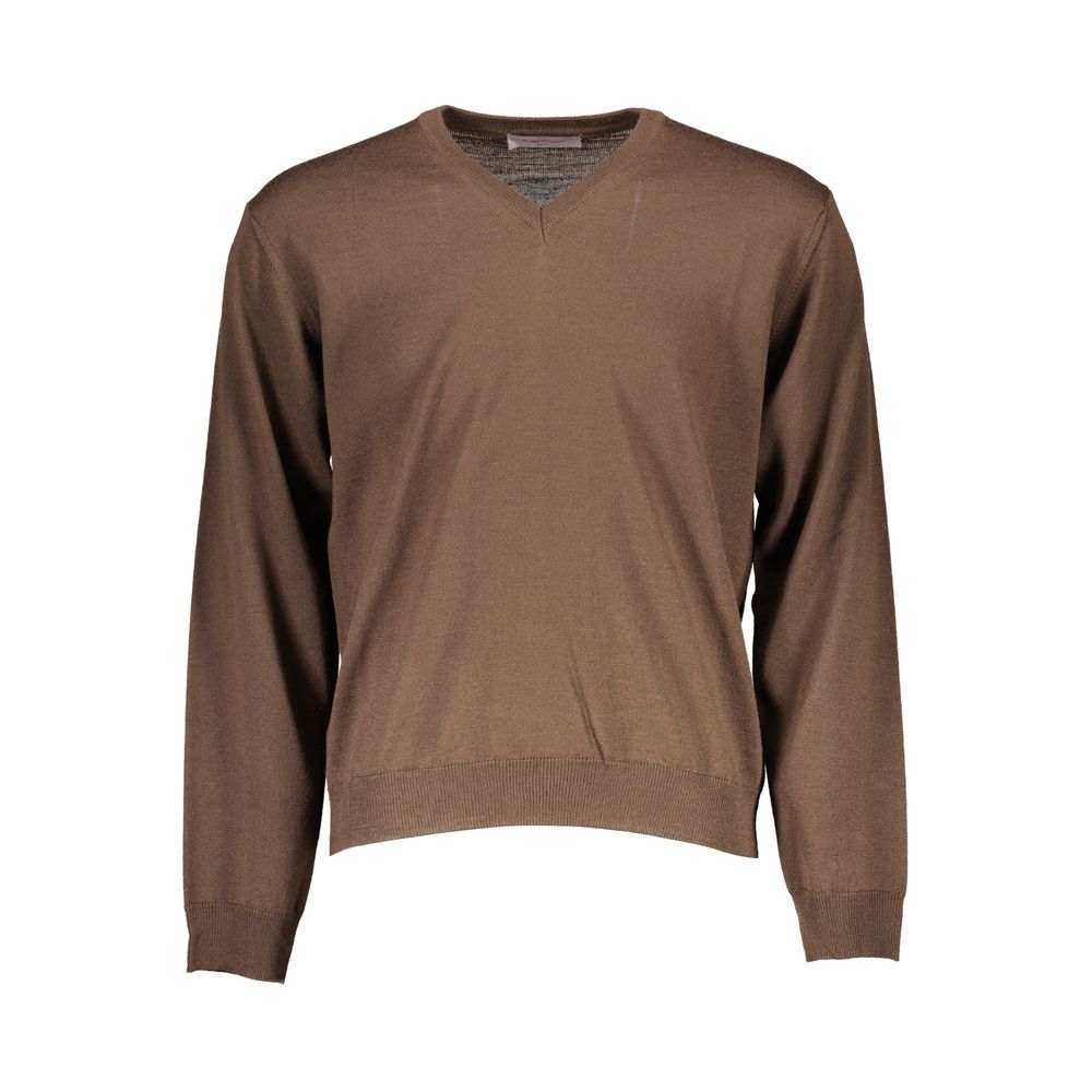 Romeo Gigli Brown Wool Men Sweater