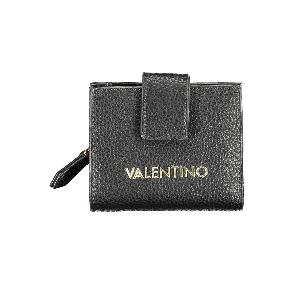 Mario Valentino Black Faux Leather Wallet for Women