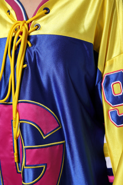 Dolce & Gabbana Multicolor Polyester Long Sleeves V-Neck Top