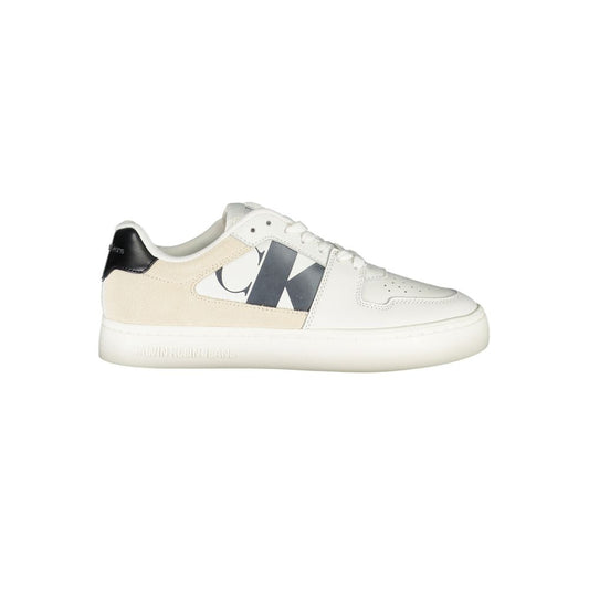 Calvin Klein White Polyester Sneaker - Timeless Urban Style