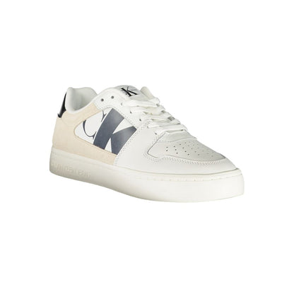 Calvin Klein White Polyester Sneaker - Timeless Urban Style