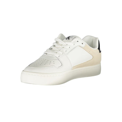 Calvin Klein White Polyester Sneaker - Timeless Urban Style