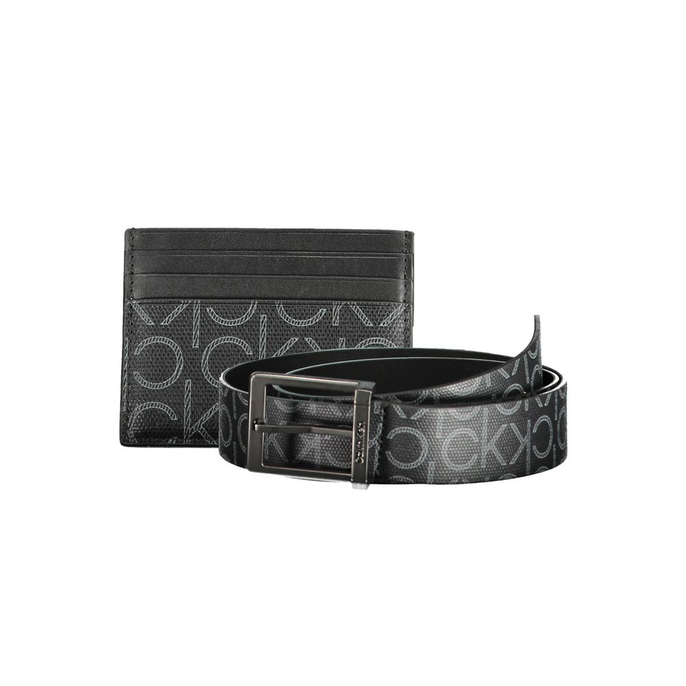 Calvin Klein Black Polyethylene Men’s Wallet Set