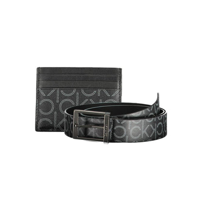 Calvin Klein Black Polyethylene Men’s Wallet Set