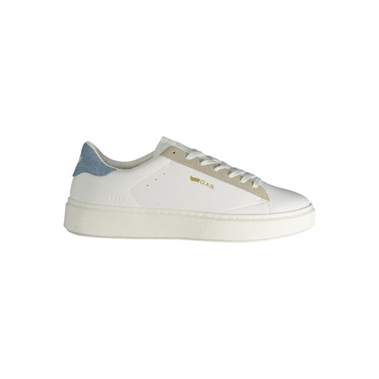 Gas White Polyester Men Sneaker - Leonard Mix