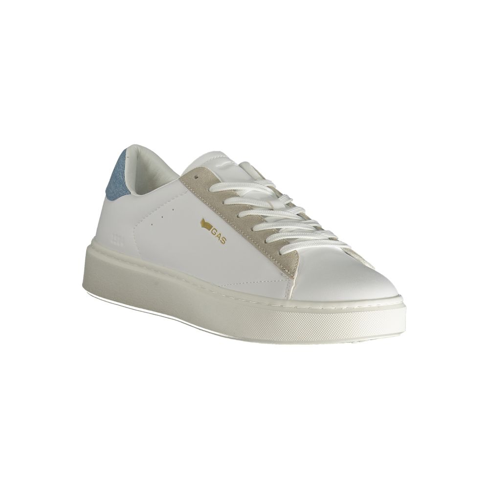 Gas White Polyester Men Sneaker - Leonard Mix