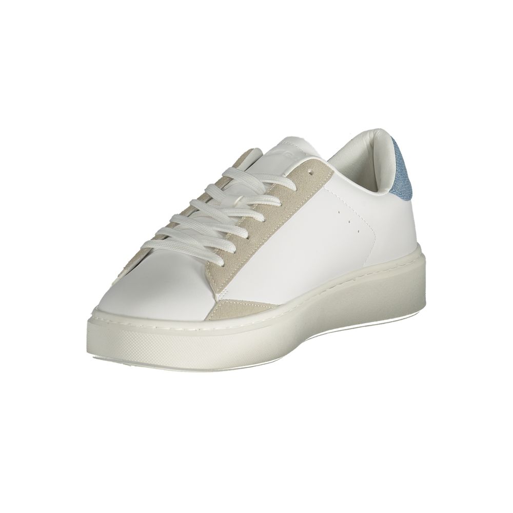 Gas White Polyester Men Sneaker - Leonard Mix