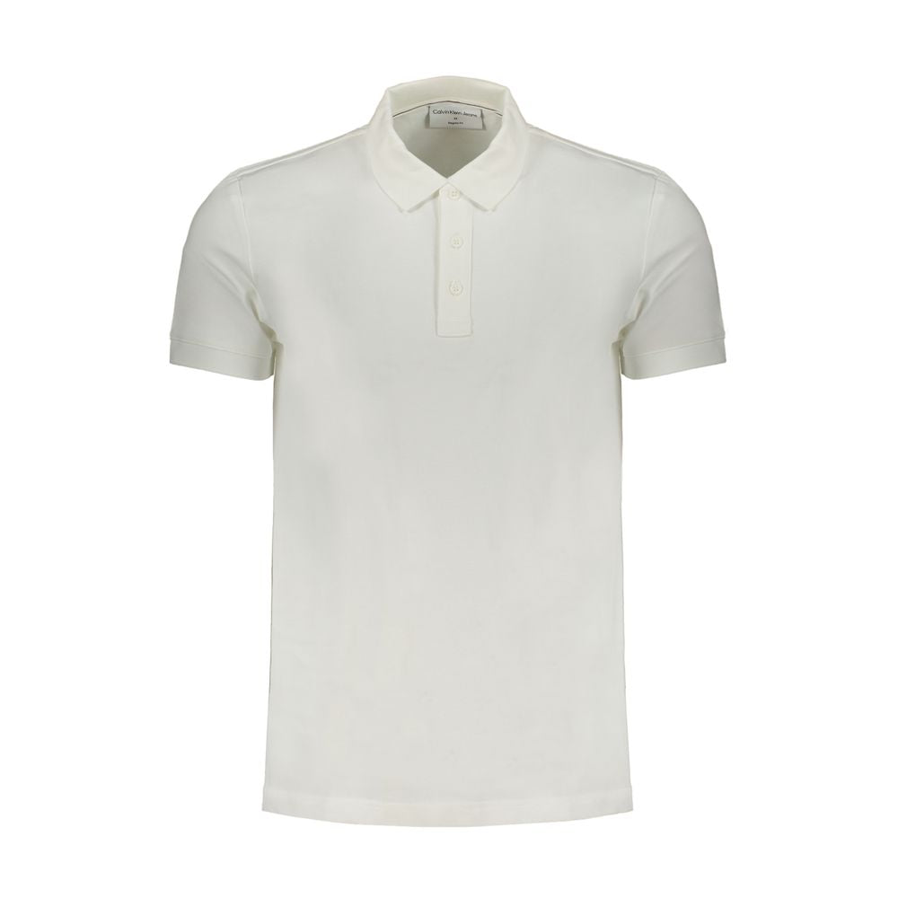 Calvin Klein White Cotton Polo Shirt - Stylish & Comfortable