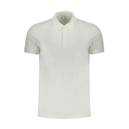 Calvin Klein White Cotton Polo Shirt - Stylish & Comfortable