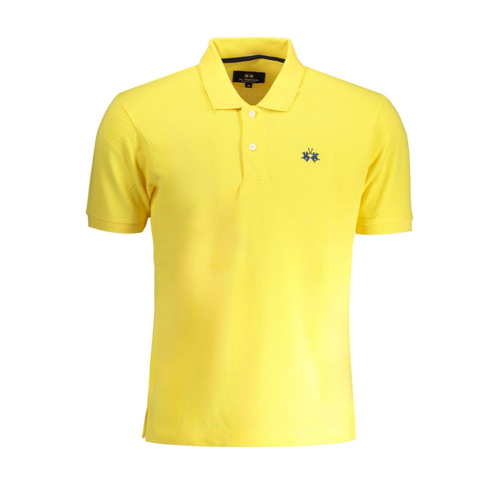 La Martina Yellow Cotton Polo Shirt - Timeless Sporting Elegance