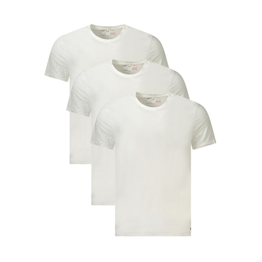 Calvin Klein White Cotton Men T-Shirt Tri-Pack