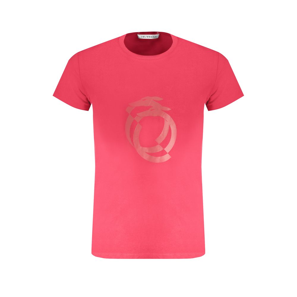 Trussardi Red Cotton T-Shirt - Stylish Comfort Redefined