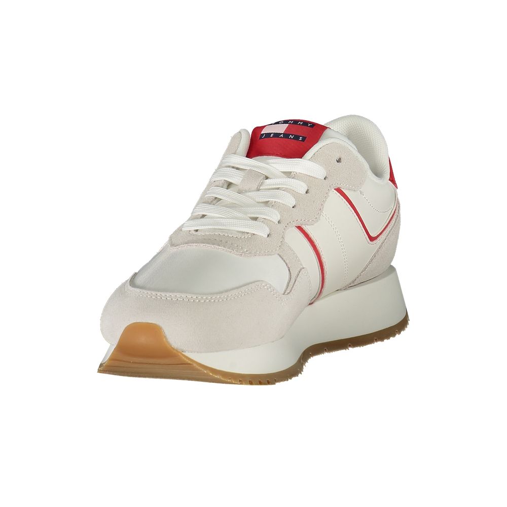 Tommy Hilfiger Red Leather Women Sneakers