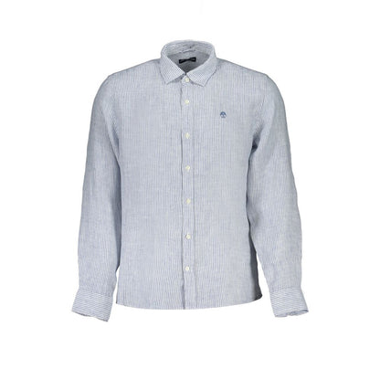 North Sails Blue Linen Shirt for Men