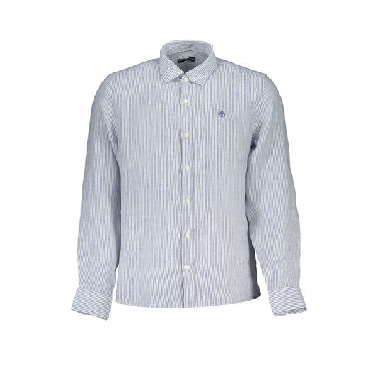 North Sails Blue Linen Shirt for Men
