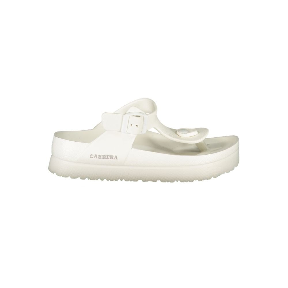Carrera White Polyethylene Sandal with Ankle Buckle