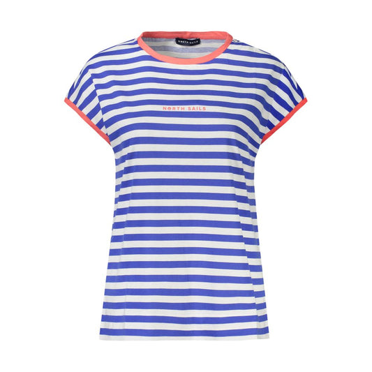 North Sails Blue Cotton Sleeveless Striped T-Shirt