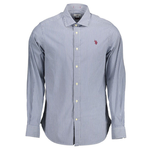 U.S. POLO ASSN. Blue Cotton Long Sleeve Shirt for Men