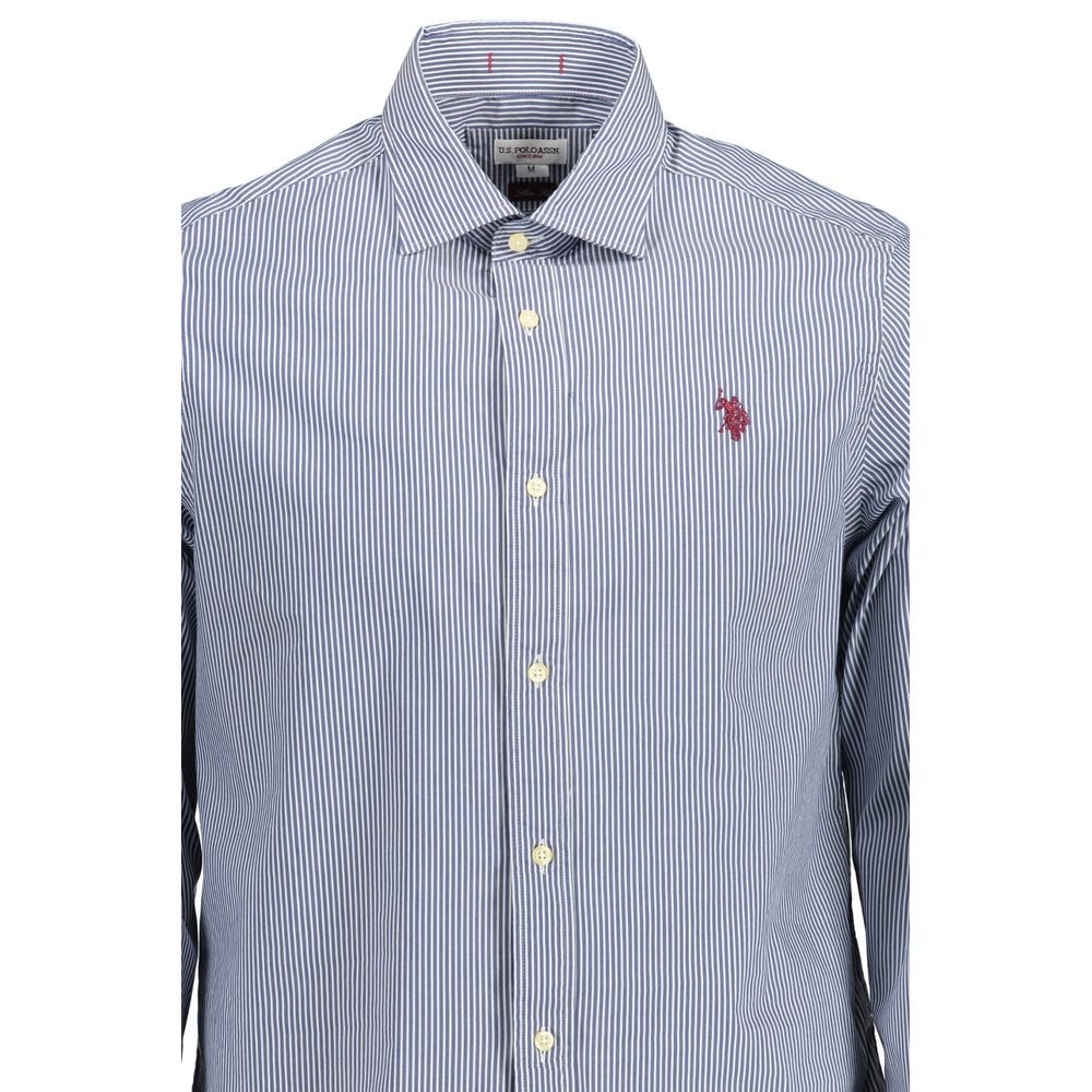 U.S. POLO ASSN. Blue Cotton Long Sleeve Shirt for Men
