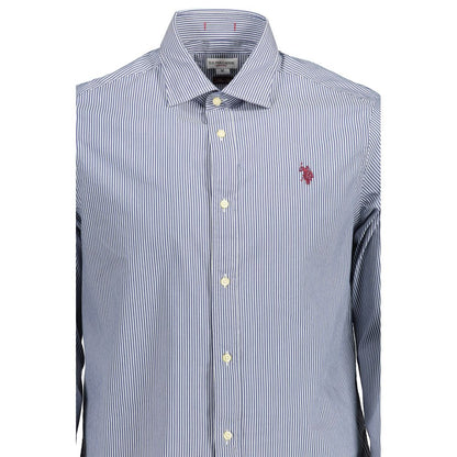 U.S. POLO ASSN. Blue Cotton Long Sleeve Shirt for Men