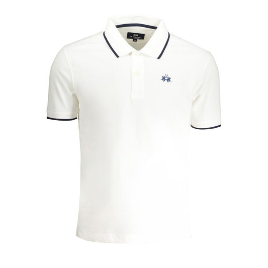 La Martina White Cotton Men Polo Shirt - Classy & Comfortable