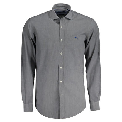 Harmont & Blaine Checked Blue Cotton Shirt