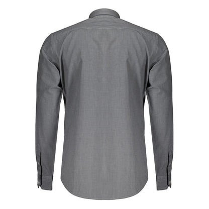 Harmont & Blaine Checked Blue Cotton Shirt
