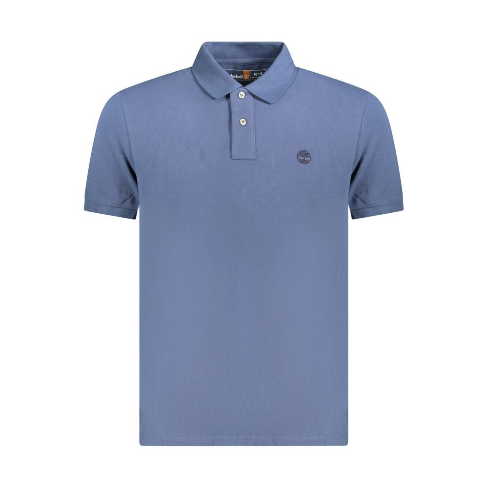 Timberland Blue Cotton Polo Shirt - Classic Comfort and Style