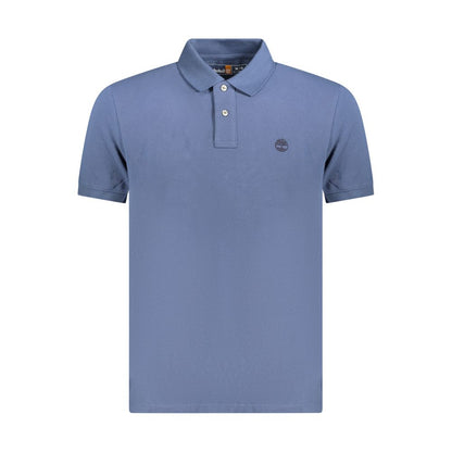 Timberland Blue Cotton Polo Shirt - Classic Comfort and Style