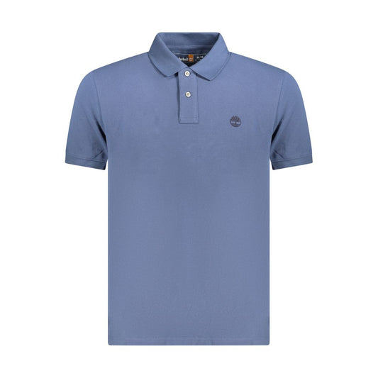 Timberland Blue Cotton Polo Shirt - Classic Comfort and Style