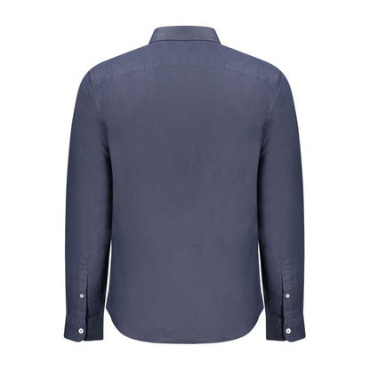 Timberland Blue Cotton Shirt - Slim Fit Long Sleeve