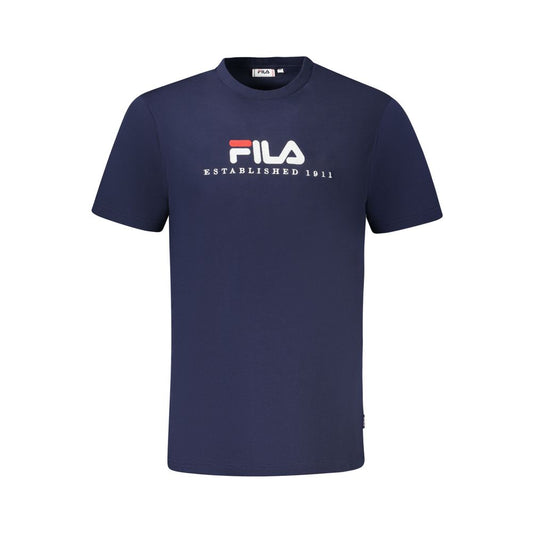 Fila Blue Organic Cotton T-Shirt for Unisex