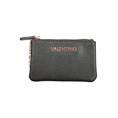 Mario Valentino Black Leather Effect Wallet with Iconic Logo