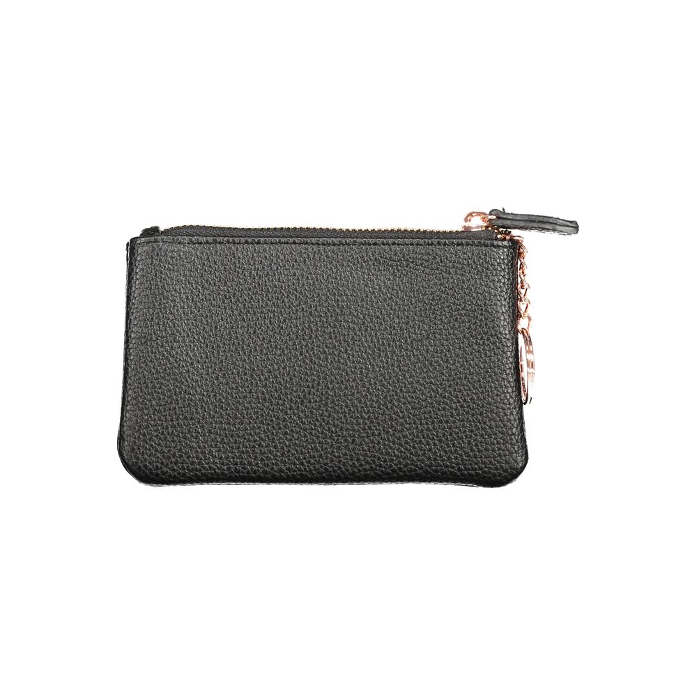 Mario Valentino Black Leather Effect Wallet with Iconic Logo