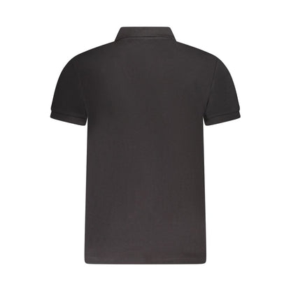 Cavalli Class Black Cotton Men Polo Shirt