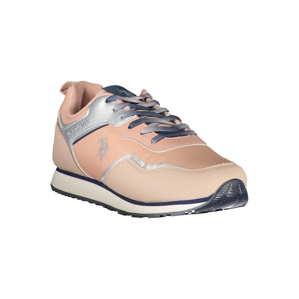 U.S. POLO ASSN. Pink Sneaker with Contrast Laces