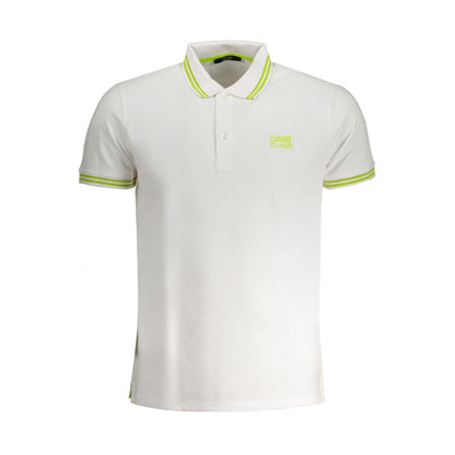 Cavalli Class White Cotton Polo Shirt - Stylish Elegance