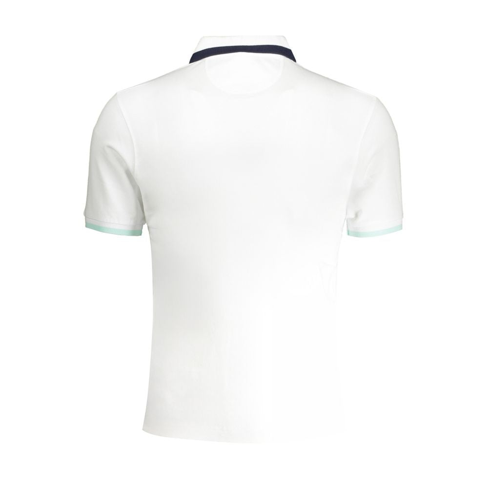 La Martina White Cotton Polo Shirt - Slim Fit with Contrast Details