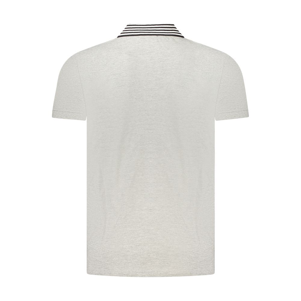 Cavalli Class Gray Cotton Polo Shirt - Modern Elegance Redefined