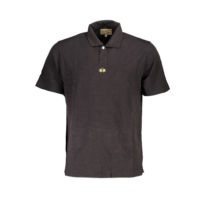 La Martina Elegant Black Cotton Polo Shirt - Regular Fit