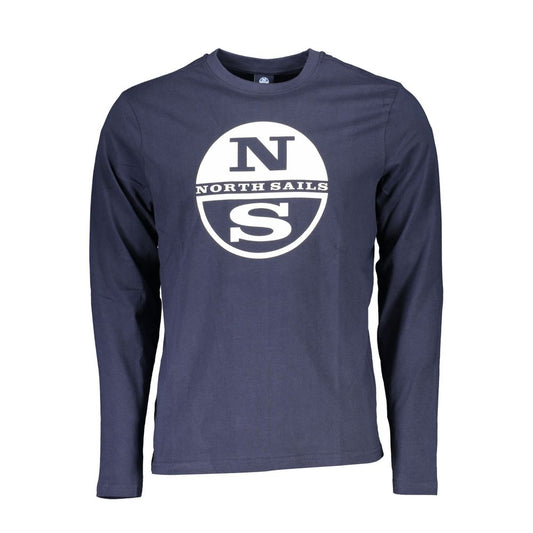 North Sails Men's Blue Cotton Long Sleeve T-Shirt
