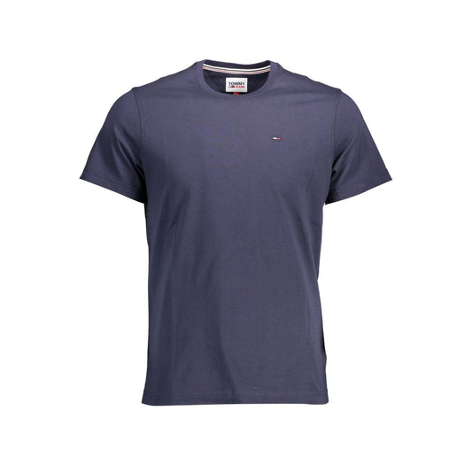 Tommy Hilfiger Blue Cotton T-Shirt - Timeless American Style
