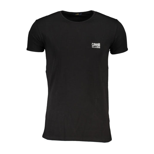 Cavalli Class Black Men's T-Shirt - Statement Style Staple