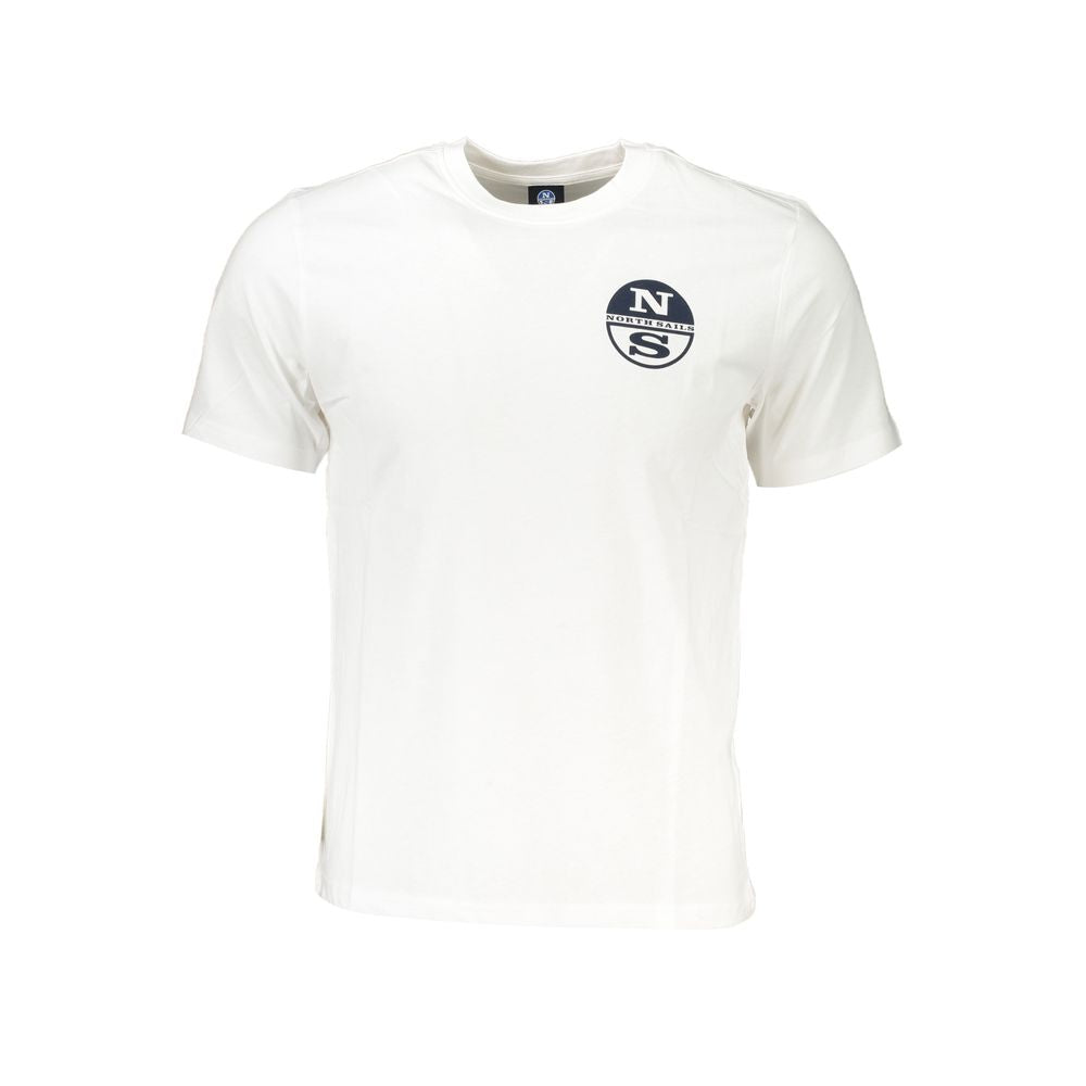 North Sails White Cotton T-Shirt - Casual Performance Tee