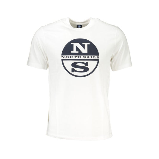 North Sails White Cotton T-Shirt - Casual Style for the Modern Explorer