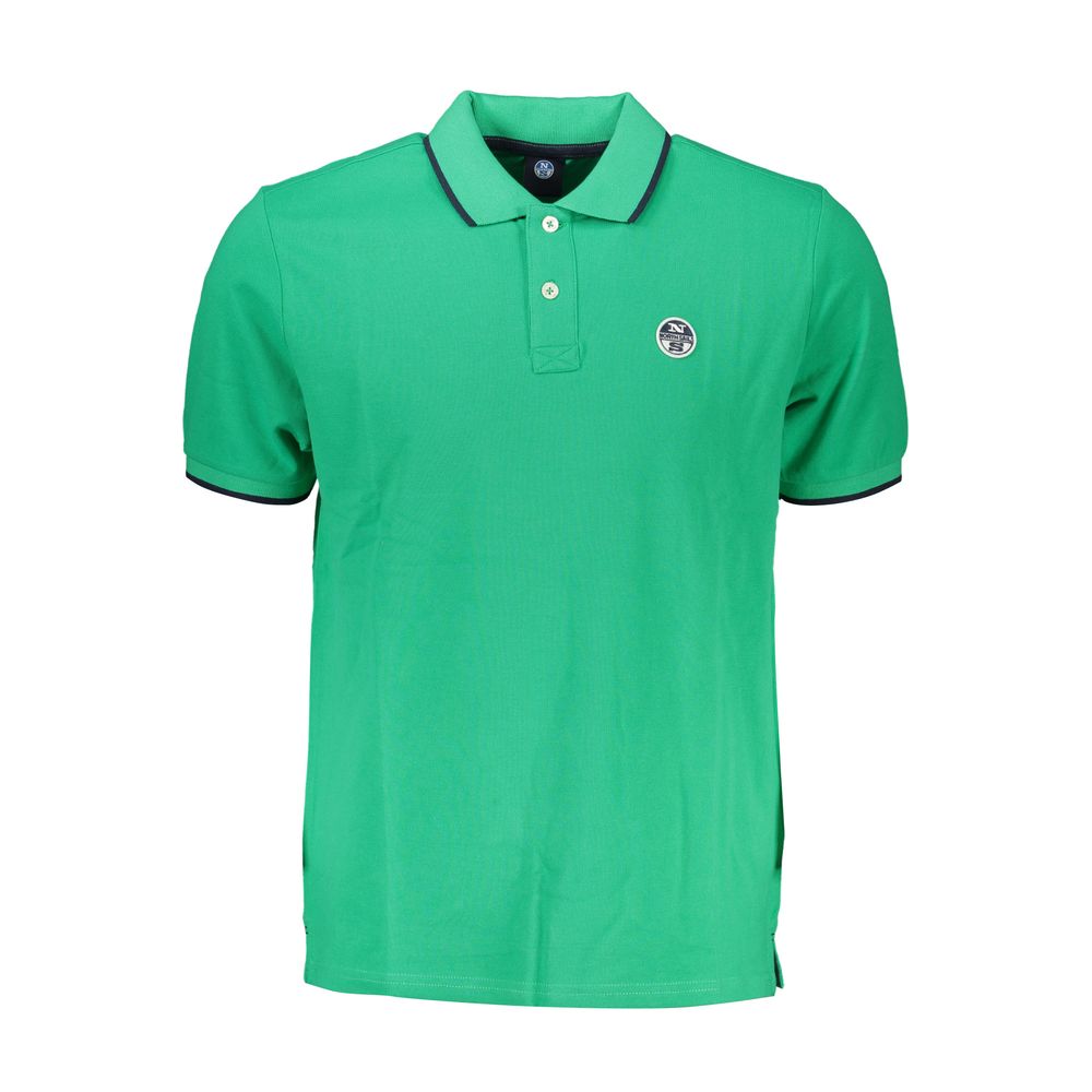 North Sails Green Cotton Polo Shirt - Performance and Style Combined