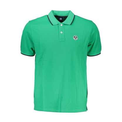 North Sails Green Cotton Polo Shirt - Performance and Style Combined