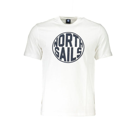 North Sails White Cotton T-Shirt - Classic Comfort and Style